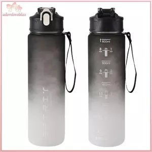 THÊM 800ml / 28oz Bình Nước Thể Thao Dung Tích Lớn Chống Rò Rỉ Cốc Nhựa Nhiều Màu Sắc Uống Ngoài Trời Du Lịch Di Động Tập Gym Thể Dục Bình BSS