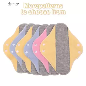 DELMER 6 Khăn Ăn Vệ Sinh, Tấm Vải Kinh Nguyệt Có Thể Tái Sử Dụng Graphene, Tã Dung Tích Lớn Mềm 23CM Miếng Lót Điều Dưỡng Cho Nữ Chăm Sóc