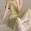 Bộ đồ ngủ Vest không tay mùa hè Bộ đồ mặc nhà phong cách phương Tây cao cấp