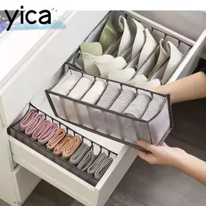 Hộp đựng tất YICA, Hộp đựng đồ lót đa chức năng dung tích lớn, Ngăn di động Ngăn kéo tiết kiệm không gian có thể gập lại Tổ chức quần áo tại nhà