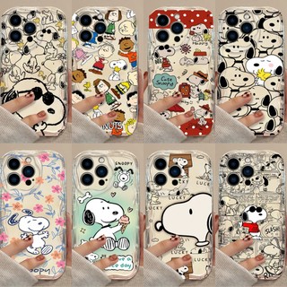 Ốp điện thoại hoạt hình Snoopy dễ thương cho Huawei Honor 600 400 Pro 200 90 Lite X5C X8D X6D Ốp điện thoại mềm bảo vệ Camera trong suốt Kem silicon gợn sóng cạnh chống sốc thời trang trong suốt