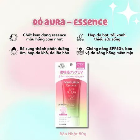 Sunplay Skin Aqua Tone Up UV Essence SPF50+ PA++++ 80g – Kem Chống Nắng Dạng Essence Mỏng Nhẹ