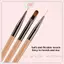JRP 3 Bàn Chải Làm Móng Tay Sử Dụng Kép Gel Gradient Bàn Chải Siêu Mỏng Dòng Vẽ Bút Kép Thiết Kế Nghệ Thuật Móng Tay Dụng Cụ Vẽ JRP