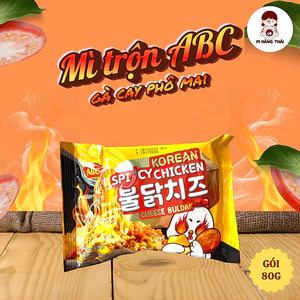 Mì gói mì trộn gà cay phô mai ABC 80g ăn liền tiện lợi dễ chế biến hương vị hài hòa - Pi Hàng Thái