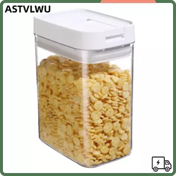Hộp đựng thực phẩm ASTVLWU, Hộp đựng ngũ cốc PET kín, Bảo quản thực phẩm trong suốt Dung tích 800ml có nắp đậy Hộp đựng thực phẩm khô Nhà bếp