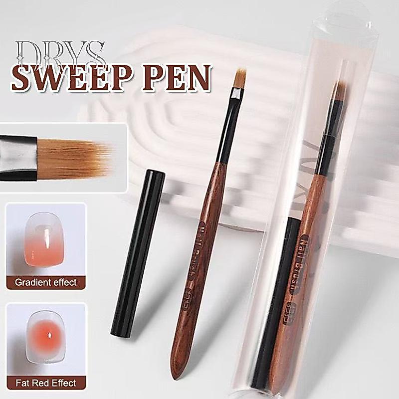 (TFT) Gỗ Đàn Hương UV Gel Sơn Móng Tay Nghệ Thuật Ombre Bút Có Nắp Chi Tiết Bàn Chải Vẽ Thiên Công Cụ Làm Móng Tay Chất Lượng Cao MỚI