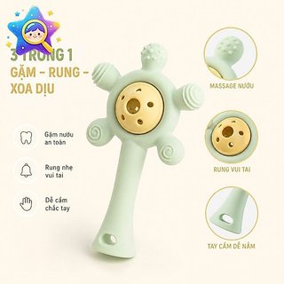 Silicone Bé Lục Lạc Miếng Dán Hình Hoa BPA Free Soft Grip Trẻ Sơ Sinh Đồ Chơi Làm Dịu