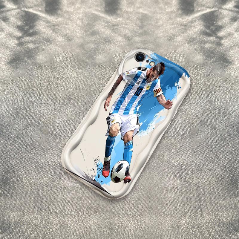 Thích hợp cho iPhone 6 6S 6 Plus 6S Plus 7 8 Plus SE 2020 3D TPU mềm World Cup Messi Boy Sinh viên Ốp điện thoại chống sốc