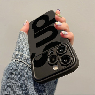SUP Tiếng Anh Đơn Giản Thích Hợp Cho iPhone 17 Pro Ốp Lưng Chống Sốc XS Max 15 Pro Max 17 Pro 11 Pro XR 12 14 16 ProMax 7 Plus 13 Ốp Điện Thoại Silicon Mềm Mờ