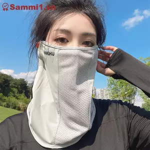 ZK Lưới Thoáng Khí Vòng Tai Mặt nạ Chống Tia UV Chống Nắng Che Mặt Cổ Gaiter Cho Thể Thao VN