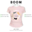 BOOM Áo Baby Tee Nữ Cotton Ôm Body-Áo Thun Ngắn Tay Y2K In Hình PhongCách Mùa Hè, Cổ Tròn Hàng Đầucách hàn quốc phong082