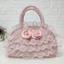 Túi xách ren xù FUJIZOU, Chất liệu Polyester Túi vải 3D hoa hồng Lolita, Tay cầm vòm nhiều lớp hoàn hảo có dây kéo Đóng túi Tote nhỏ du lịch