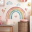 Phim hoạt hình Rainbow Love Cloud Wall Sticker - Decal tự dính để trang trí hiên nhà phòng ngủ