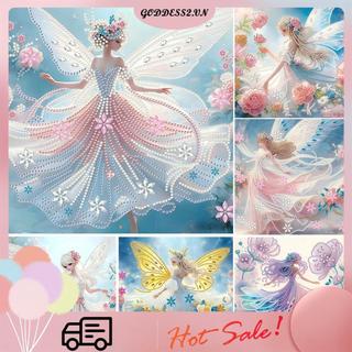 [goddess2.vn] Fairy Beauty Hình đặc biệt 5D DIY Bộ dụng cụ vẽ tranh kim cương khoan một phần dành cho người lớn Trang trí tường nhà Tranh chấm kim cương 30x30cm