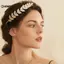 KUZHEN Lá Vàng Mũ Vương Miện Tiara Tóc Vòng Mũ Đội Đầu Nữ Thần Hy Lạp Đầu Trang Sức Cô Dâu Cưới Phụ Kiện Tóc HOT