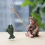 Luckyew Câu Cá Ông Già Nhựa Hình Tượng Trang Trí Sân Vườn Micro-Landscape Vườn Thủ Công TQ