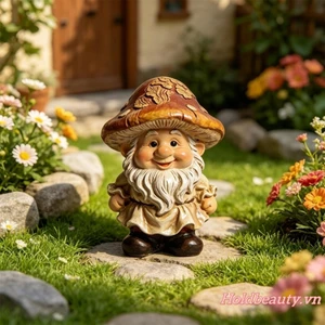 Tượng Gnome Nấm Tượng Nhựa Dễ Thương Trang Trí Ngoài Trời Cho Sân Vườn Bãi Cỏ Trang Trí Nhà Cửa