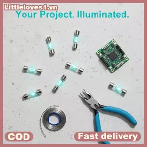 Littleloves1 Đèn LED Độ Sáng Cao 10 Chiếc 6MM Diode LED 0,75W Ánh Sáng Trắng Tiết Kiệm Năng Lượng Cho Mô Hình Chiếu Sáng Dự Án VN