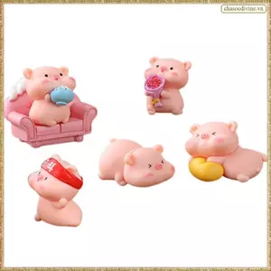6 Con Heo Thu Nhỏ Các Bức Tượng Nhỏ Heo Hồng Dễ Thương Đồ Chơi Gia Đình Hình Đồ Thủ Công DIY Để Trang Trí Sân Vườn Cổ Tích Đồ Trang Trí Nhà Cửa