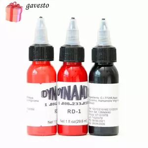 Mực xăm GAVESTO, Màu thực hành hình xăm xanh đỏ xanh lá cây màu đen nâu tím hồng 30ML