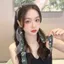 T Sang Trọng Tua Rua Ngọc Trai Organza Hoa Bện Kẹp Tóc Đầu Phong Cách Mới Răng Chống Trơn Trượt Băng Đô Nữ Phụ Kiện Tóc