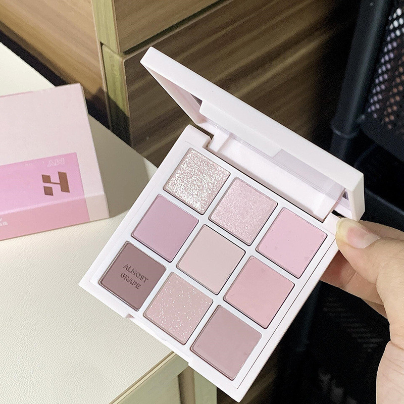 Bảng phấn mắt chín màu phong cách Hàn Quốc Tingphe|Độ bão hòa thấp, Pearlescent Matte, Phấn mắt màu đất|Thích hợp cho học sinh|Bảng phấn mắt khuyến nghị nghệ sĩ trang điểm