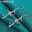 URMYLADY Bạc 925 Chữ Thập Zircon Bông Tai Nữ Quyến Rũ Trang Sức Cưới Thời Trang