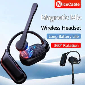 Mic từ tính có thể tháo rời 360° Mic xoay Giảm tiếng ồn sâu Tuổi thọ pin dài Tai nghe Bluetooth không dây chất lượng âm thanh HiFi