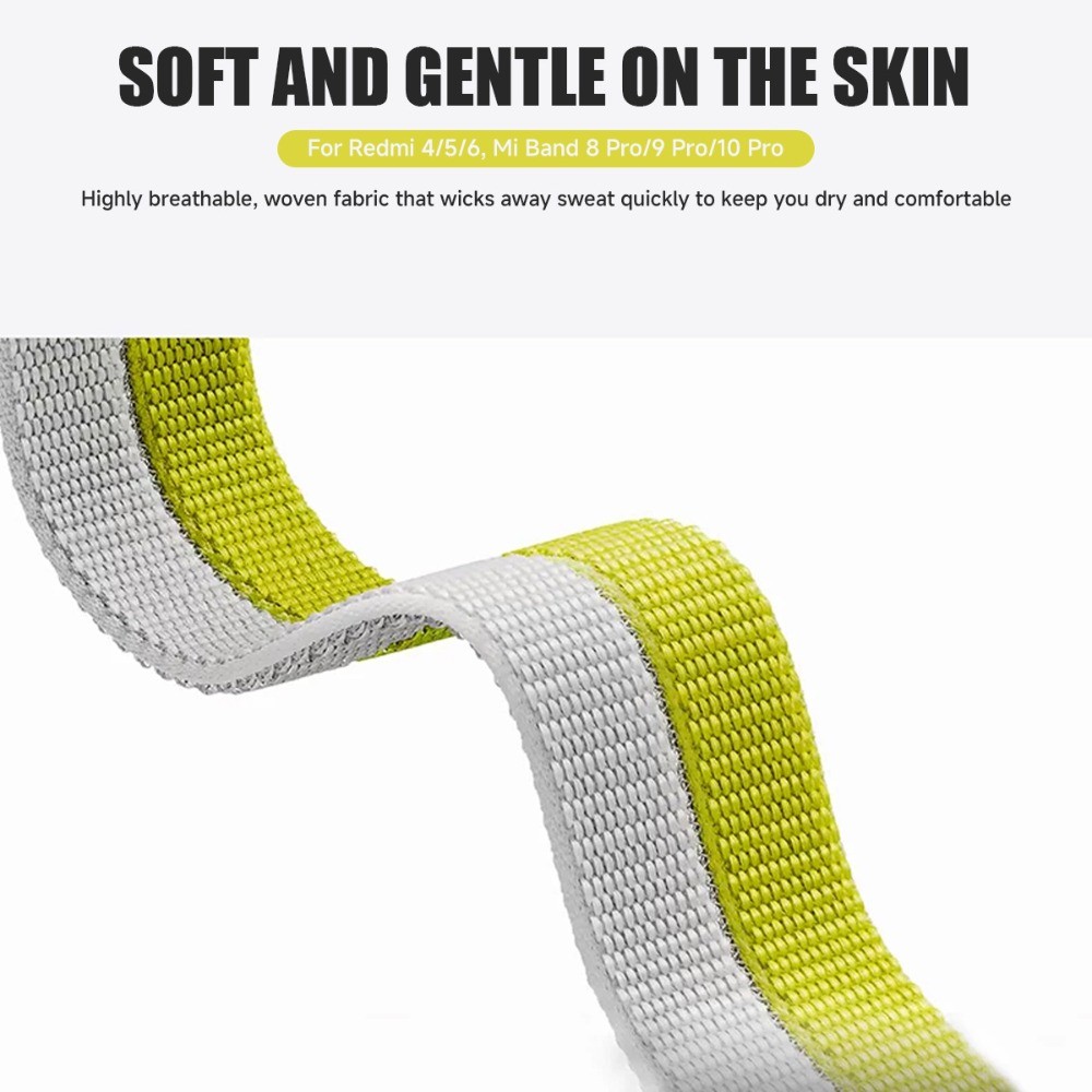 Dây đeo vòng thun Nylon cho Redmi Watch 4 5 6 dây đeo thoáng khí dệt cho vòng đeo tay Mi Band 10Pro 8Pro 9Pro
