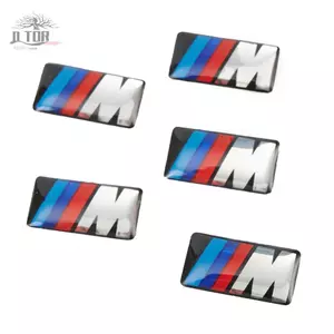 Bộ 5 Miếng Dán Huy Hiệu Thể Thao BMW M Tec Cho Bánh Xe Hợp Kim 17mm x 9mm