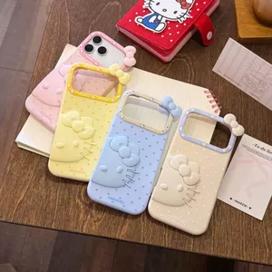 Love Bow Ba Chiều Nửa Mặt KT Cat iphone17 Apple 16 Thích Hợp Cho Ốp Điện Thoại 14 / 15promax