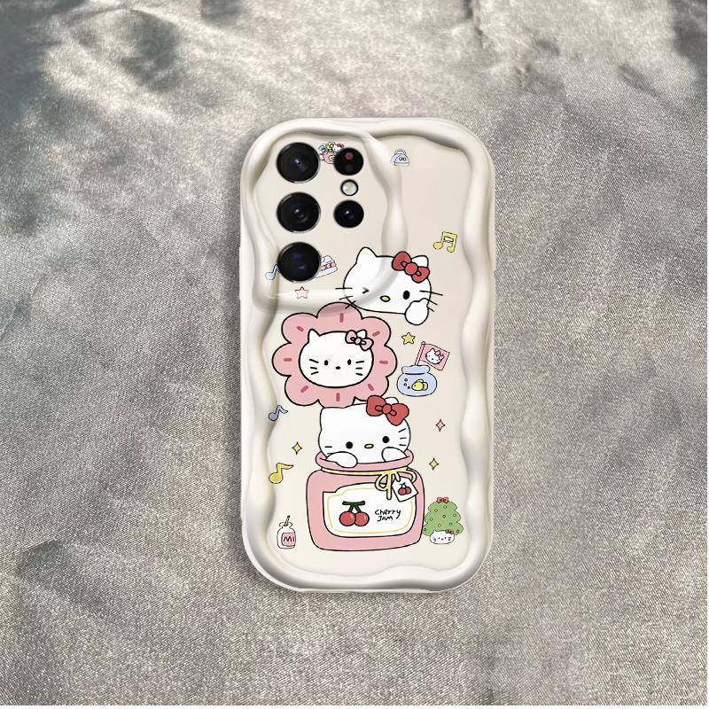 Thích Hợp Cho Samsung S20 S21 S22 S23 S24 S25 S26 + FE Plus Ultra 3D Bảo Vệ Mềm TPU Kitty Cat Vỏ Điện Thoại Chống Sốc
