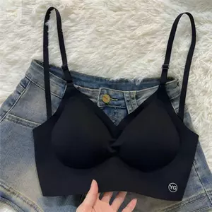 Áo ngực vô hình dành cho nữ AWNGD, Áo ngực Cotton U Plunge Nylon thoáng khí, Backless Không khung thép Brassiere Nữ Cô gái