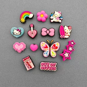 charm dép crocs charm dép to chamr gắn dép cross Crocs Zhibixing Giày Hồng Dễ Thương Hoa