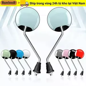 BAMBOOB 1 Gương Chiếu Hậu Xe Đạp Điện, Sợi 8mm Xoay 360 Độ Phản Quang Mirro, Bền Đa Năng Retrofit Convex Gương Ngược Nhiều Màu Sắc Cho Yadei Lovemai