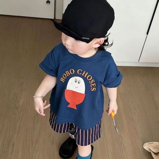 Hàn Quốc Mùa Hè 2026 Mới Phù Hợp Với Bé Trai Cổ Tròn Hoạt Hình Top t Bé Trai Quần Áo Thường Ngày