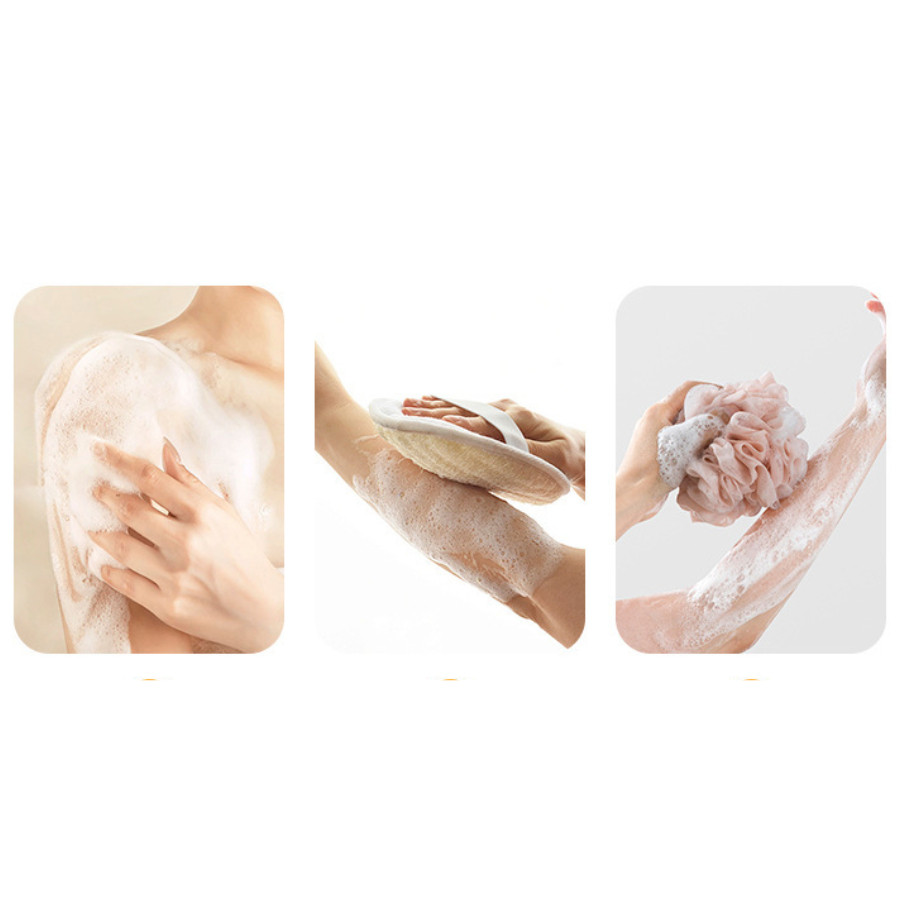 Bàn Chải Tắm Chà Lưng HomeMate Cán Dài Lông Mềm, Cọ Tắm Massage Tẩy Tế Bào Chết Toàn Thân