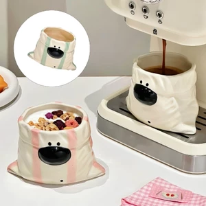 Cốc gốm lấy cảm hứng từ chú chó nghệ thuật cc bền và an toàn cho chất lỏng lạnh nóng