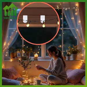 SWEET Móc Trong Suốt Dây Đèn Kẹp Giá Đỡ Tủ Nhà Ngăn Kéo Móc Nhựa Chịu Lực Để Treo An Toàn Trên Cửa Sổ n