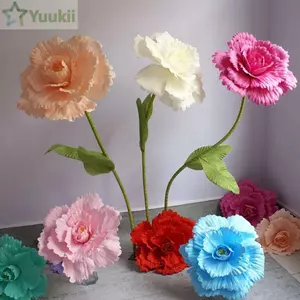 Nhánh hoa mô phỏng YUUKII, Kích thước khổng lồ 30 / 40 / 50cm Hoa hồng xốp PE khổng lồ, Cung cấp thiết kế mô phỏng hoa hồng Chất liệu xốp PE Cung cấp tiệc sân khấu Tường sân khấu