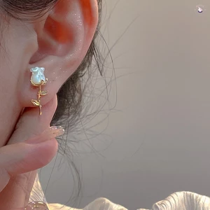 Bông tai mặt dây chuyền bất đối xứng - Trang sức du lịch tiệc thanh lịch dành cho nữ