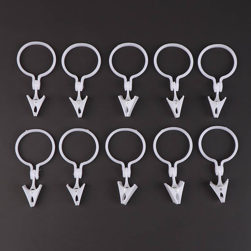Phu 10 cái kẹp khóa rèm bằng nhựa khóa Cà Vạt Rèm trắng phụ kiện rèm tự làm đồ dùng gia đình VN