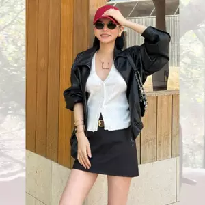 Cam Cổ Chữ V Băng Lụa Dệt Kim Sling Nhỏ Phiên Bản Độc Quyền Mùa Hè Áo Vest Ngắn Tay Cao Cấp Cảm Giác Mỏng Phù Hợp Bên Trong Bên Ngoài Top