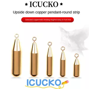 ICUCKO Đồng Chì Câu Cá Mùa Thu, Vàng 1.8g 3.5g 5g 7g 10g 12g Đồng Chìm, Thể Thao Đồng Hợp Kim Móc Kết Nối Câu Cá