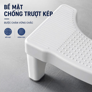 Ghế Kê Chân Toilet Hỗ Trợ Đi Vệ Sinh Đúng Tư Thế MAISON, Ghế Chống Táo Bón Hỗ Trợ Giảm Trĩ Tiện Lợi