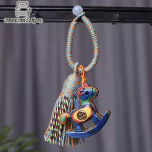 Tweeduj Sáng Tạo Gỗ Đàn Hương Cung Hoàng Đạo Ngựa Móc Khóa Mặt Dây Chuyền Điện Thoại Di Động Treo Trang Trí Dễ Thương Bằng Gỗ Hiện Vật Nhỏ Trang Trí Cặp Đôi Quà Tặng VN