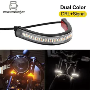 Nhíp LED Xe Máy Bật Đèn Tín Hiệu & DRL Moto Flasher Vòng Nĩa Dải Đèn VN