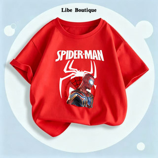 Áo Thun Bé Trai Spider-Man Marvel, Áo Ngắn Tay Cotton Mềm Thoáng, Thời Trang Siêu Nhân, Cho Bé 3-12 Tuổi