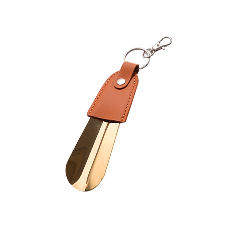 Móc Khóa Bằng Thép Không Gỉ Shoehorn Ren Bao Da Shoehorn Xe Chìa Khóa Mặt Dây Chuyền Dễ Dàng Mang Theo Giày Nâng RQFW