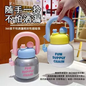 Influencer Tonton Big Belly Cup Chai Nước Nhựa Trẻ Em Cốc Nước Dung Tích Lớn Trà Hoa Giá Trị Cao Có Trà Kho Đựng Nồi 26.3.22